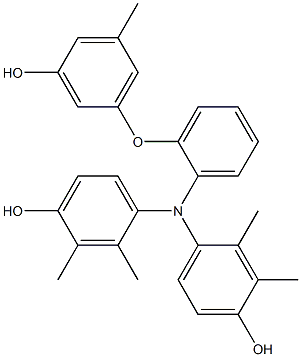 N,N-Bis(4-hydroxy-2,3-dimethylphenyl)-2-(3-hydroxy-5-methylphenoxy)benzenamine Struktur