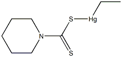 Piperidinocarbonothioylthio(ethyl)mercury(II) Struktur