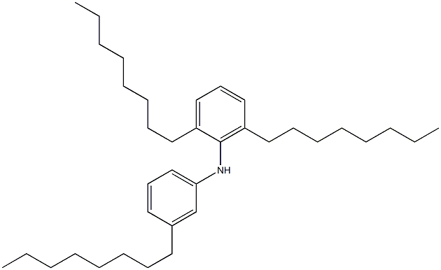 3-Octylphenyl 2,6-dioctylphenylamine Struktur