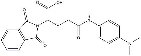 4-[N-(p-Dimethylaminophenyl)carbamoyl]-2-(1,3-dioxoisoindolin-2-yl)butyric acid Struktur