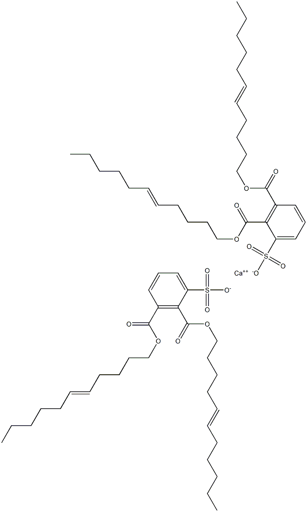 Bis[2,3-di(5-undecenyloxycarbonyl)benzenesulfonic acid]calcium salt Struktur