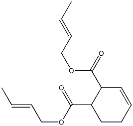 3-Cyclohexene-1,2-dicarboxylic acid bis(2-butenyl) ester Struktur