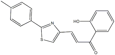 1-(2-Hydroxyphenyl)-3-[2-(4-methylphenyl)thiazol-4-yl]-2-propen-1-one Struktur