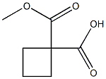 1-(Methoxycarbonyl)-1-cyclobutanecarboxylic acid Struktur