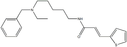 N-[5-(Ethylbenzylamino)pentyl]-3-(2-thienyl)acrylamide Struktur