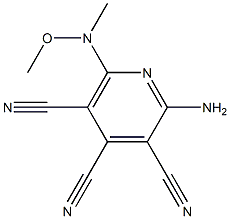 2-Amino-6-(N-methoxy-N-methylamino)-3,4,5-pyridinetricarbonitrile Struktur