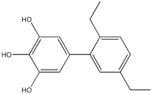 5-(2,5-Diethylphenyl)benzene-1,2,3-triol Struktur