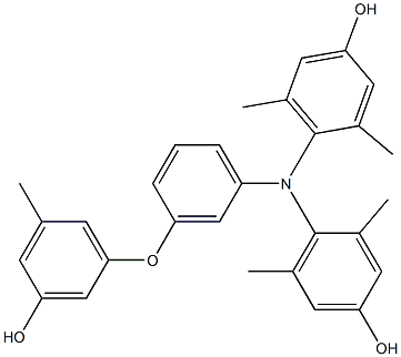 N,N-Bis(4-hydroxy-2,6-dimethylphenyl)-3-(3-hydroxy-5-methylphenoxy)benzenamine Struktur