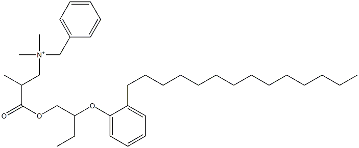 N,N-Dimethyl-N-benzyl-N-[2-[[2-(2-tetradecylphenyloxy)butyl]oxycarbonyl]propyl]aminium Struktur