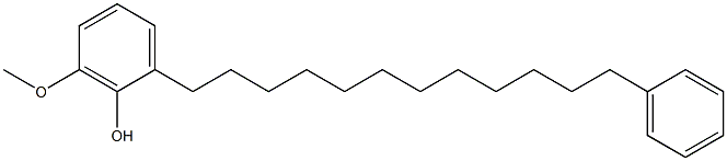 1-(2-Hydroxy-3-methoxyphenyl)-12-phenyldodecane Struktur