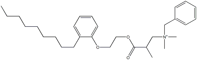 N,N-Dimethyl-N-benzyl-N-[2-[[2-(2-nonylphenyloxy)ethyl]oxycarbonyl]propyl]aminium Struktur