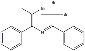 2,2,6-Tribromo-3,5-diphenyl-4-aza-3,5-heptadiene Struktur