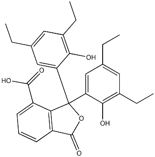 1,1-Bis(3,5-diethyl-2-hydroxyphenyl)-1,3-dihydro-3-oxoisobenzofuran-7-carboxylic acid Struktur