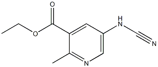 2-Methyl-5-cyanoaminopyridine-3-carboxylic acid ethyl ester Struktur