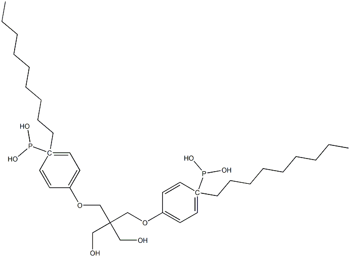 P,P'-[2,2-Bis(4-nonylphenoxymethyl)-1,3-propanediylbis(oxy)]bisphosphonous acid Struktur