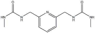 1,1'-(2,6-Pyridinediylbismethylene)bis(3-methylurea) Struktur