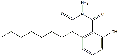 6-Octylsalicylic acid N-formyl hydrazide Struktur