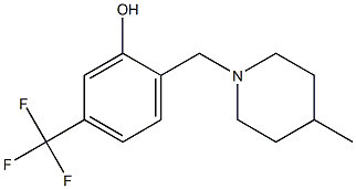 5-(トリフルオロメチル)-2-[(4-メチルピペリジン-1-イル)メチル]フェノール 化學構(gòu)造式