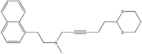 5-(1,3-Dithian-2-yl)-N-methyl-N-[2-(1-naphthalenyl)ethyl]-2-pentyn-1-amine Struktur