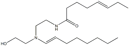 N-[2-[N-(2-Hydroxyethyl)-N-(1-octenyl)amino]ethyl]-5-octenamide Struktur