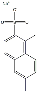 1,6-Dimethyl-2-naphthalenesulfonic acid sodium salt Struktur