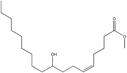 (Z)-9-Hydroxy-5-octadecenoic acid methyl ester Struktur