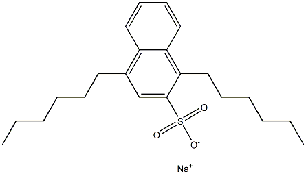 1,4-Dihexyl-2-naphthalenesulfonic acid sodium salt Struktur