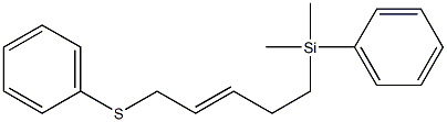 (E)-5-(Dimethylphenylsilyl)-1-(phenylthio)-2-pentene Struktur