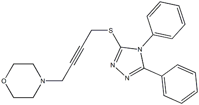 4,5-Diphenyl-3-[[4-morpholino-2-butynyl]thio]-4H-1,2,4-triazole Struktur