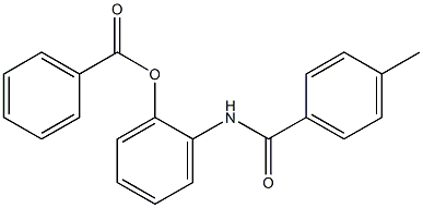 Benzoic acid 2-(4-methylbenzoylamino)phenyl ester Struktur