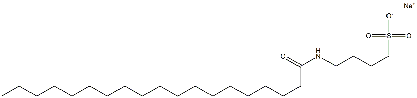 4-[(1-Oxononadecyl)amino]-1-butanesulfonic acid sodium salt Struktur