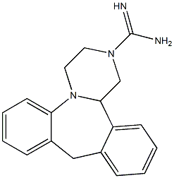 2-(Aminoiminomethyl)-1,2,3,4,10,14b-hexahydrodibenzo[c,f]pyrazino[1,2-a]azepine Struktur