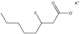 3-Fluorooctanoic acid potassium salt Struktur