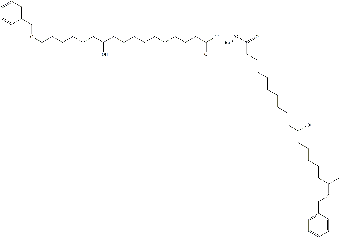 Bis(17-benzyloxy-11-hydroxystearic acid)barium salt Struktur