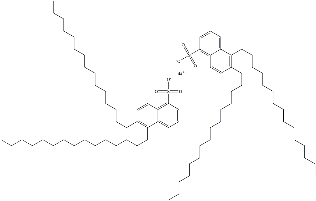 Bis(5,6-dipentadecyl-1-naphthalenesulfonic acid)barium salt Struktur