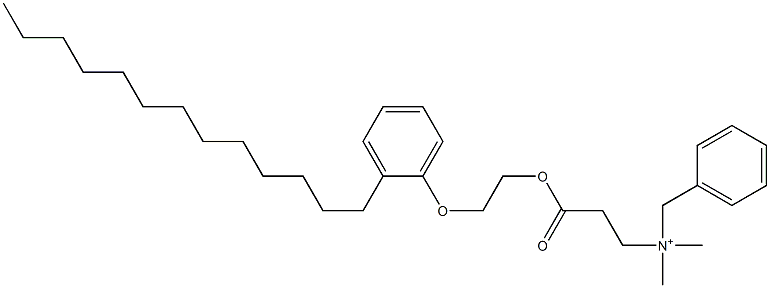 N,N-Dimethyl-N-benzyl-N-[2-[[2-(2-tridecylphenyloxy)ethyl]oxycarbonyl]ethyl]aminium Struktur