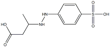 3-[2-(p-Sulfophenyl)hydrazino]butyric acid Struktur