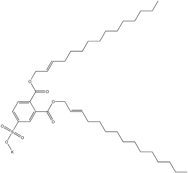 4-(Potassiosulfo)phthalic acid di(2-pentadecenyl) ester Struktur