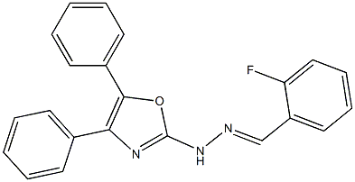 2-Fluorobenzaldehyde (4,5-diphenyloxazol-2-yl)hydrazone Struktur