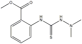 2-[[2,2-Dimethylhydrazino(thiocarbonyl)]amino]benzoic acid methyl ester Struktur