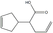 2-(3-Cyclopentenyl)-4-pentenoic acid Struktur