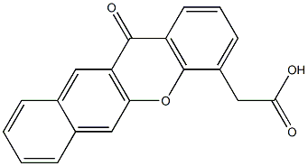 12-Oxo-12H-benzo[b]xanthene-4-acetic acid Struktur