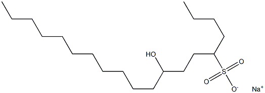 8-Hydroxynonadecane-5-sulfonic acid sodium salt Struktur