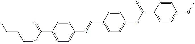 4-[4-(4-Methoxybenzoyloxy)benzylideneamino]benzoic acid butyl ester Struktur