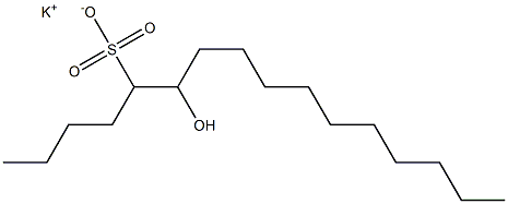 6-Hydroxyhexadecane-5-sulfonic acid potassium salt Struktur