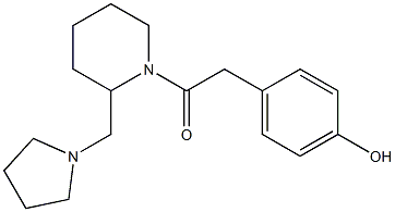 1-[(4-Hydroxyphenyl)acetyl]-2-(1-pyrrolidinylmethyl)piperidine Struktur