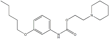 1-[2-[[(3-(Pentyloxy)phenyl)amino]carbonyloxy]ethyl]piperidine Struktur