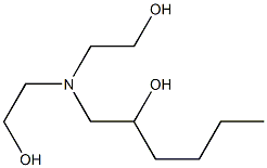 1-[Bis(2-hydroxyethyl)amino]-2-hexanol Struktur