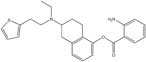 2-Aminobenzoic acid 2-[ethyl[2-(2-thienyl)ethyl]amino]tetralin-5-yl ester Struktur