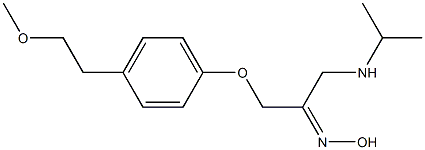 1-[4-(2-Methoxyethyl)phenoxy]-3-isopropylaminoacetone (E)-oxime Struktur